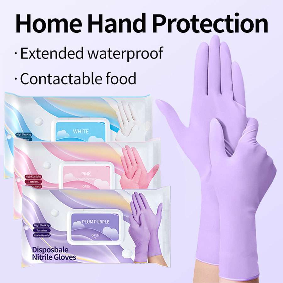 Exam Glove Nitrile - Luvas descartáveis de limpeza de nitrilo,