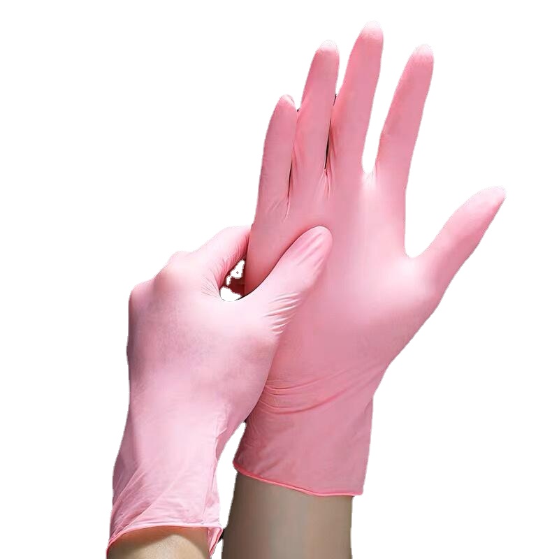 Luvas de Nitrilo Rosa Descartá - Latex Disposable Glove avaliação e preço