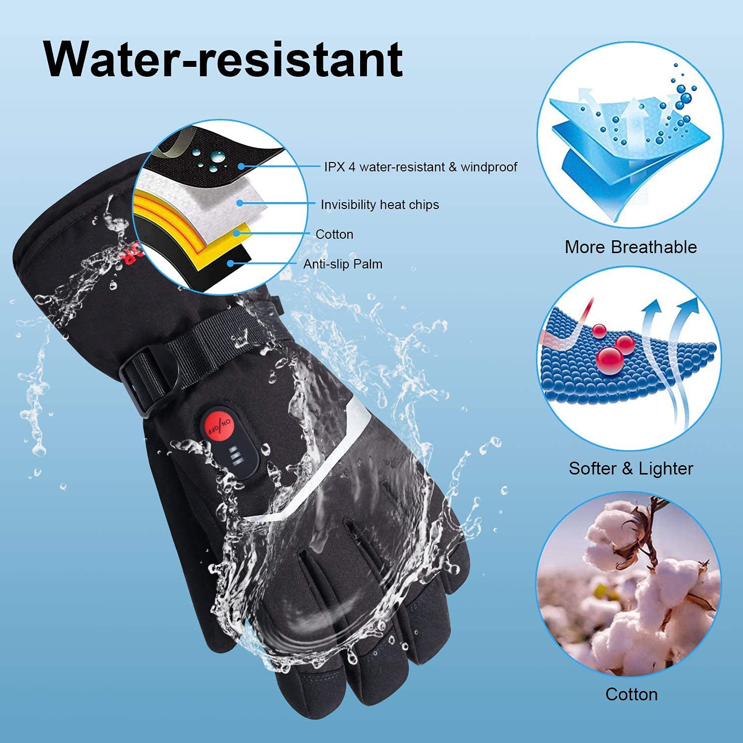 Snow cerf inverno luvas aqueci - Heat Resistant Glove avaliação e preço