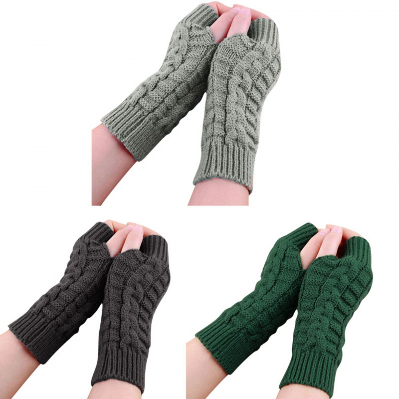 Luvas sem dedos de inverno par - Fingerless Glove Knit avaliação e preço