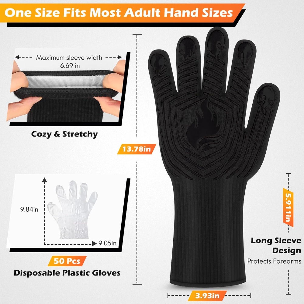 Luvas para Churrasco, 1472 ° L - Heat Resistant Glove avaliação e preço